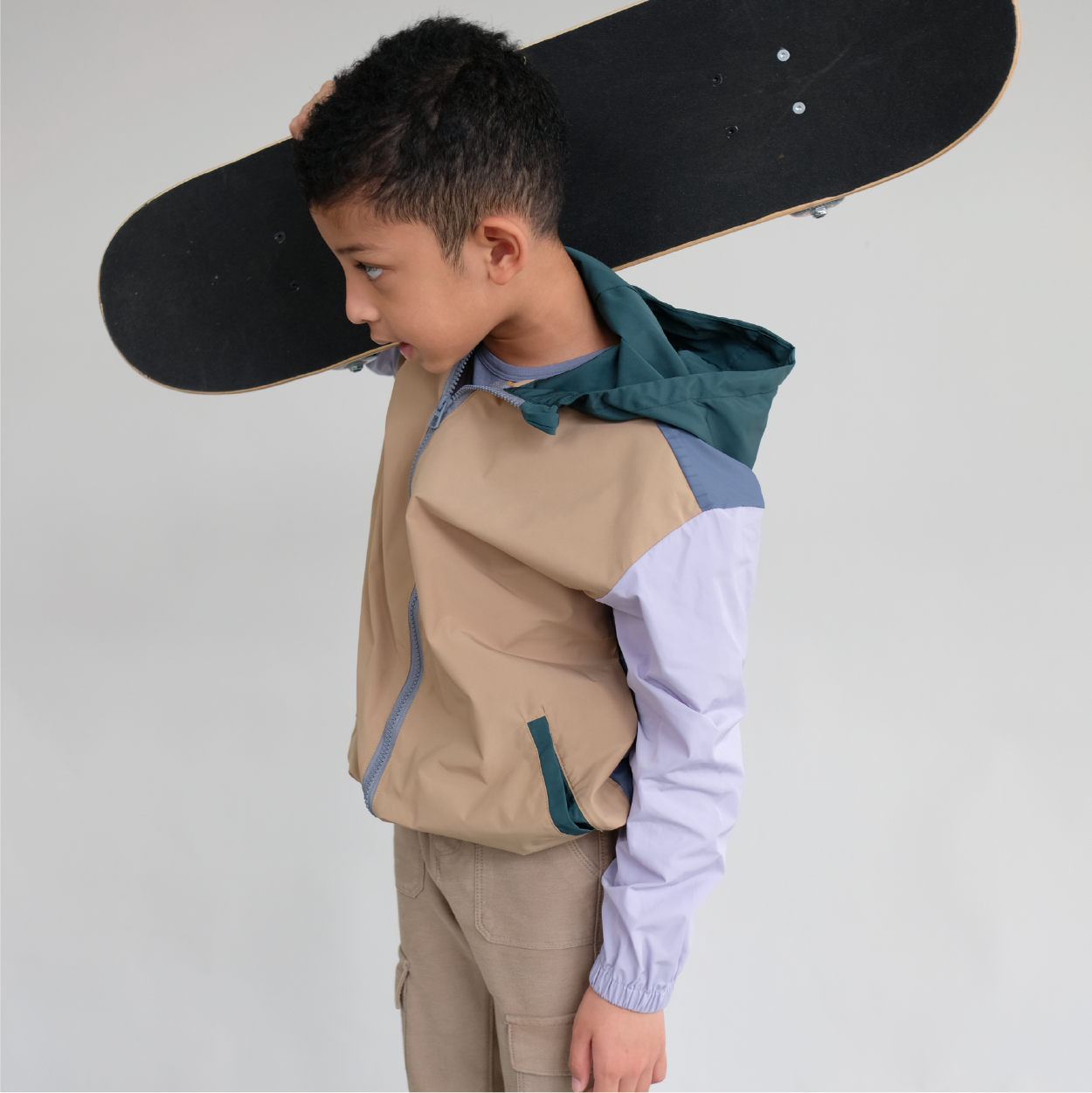 Maison Elmesa Jacket Color Block - Varsity Frost