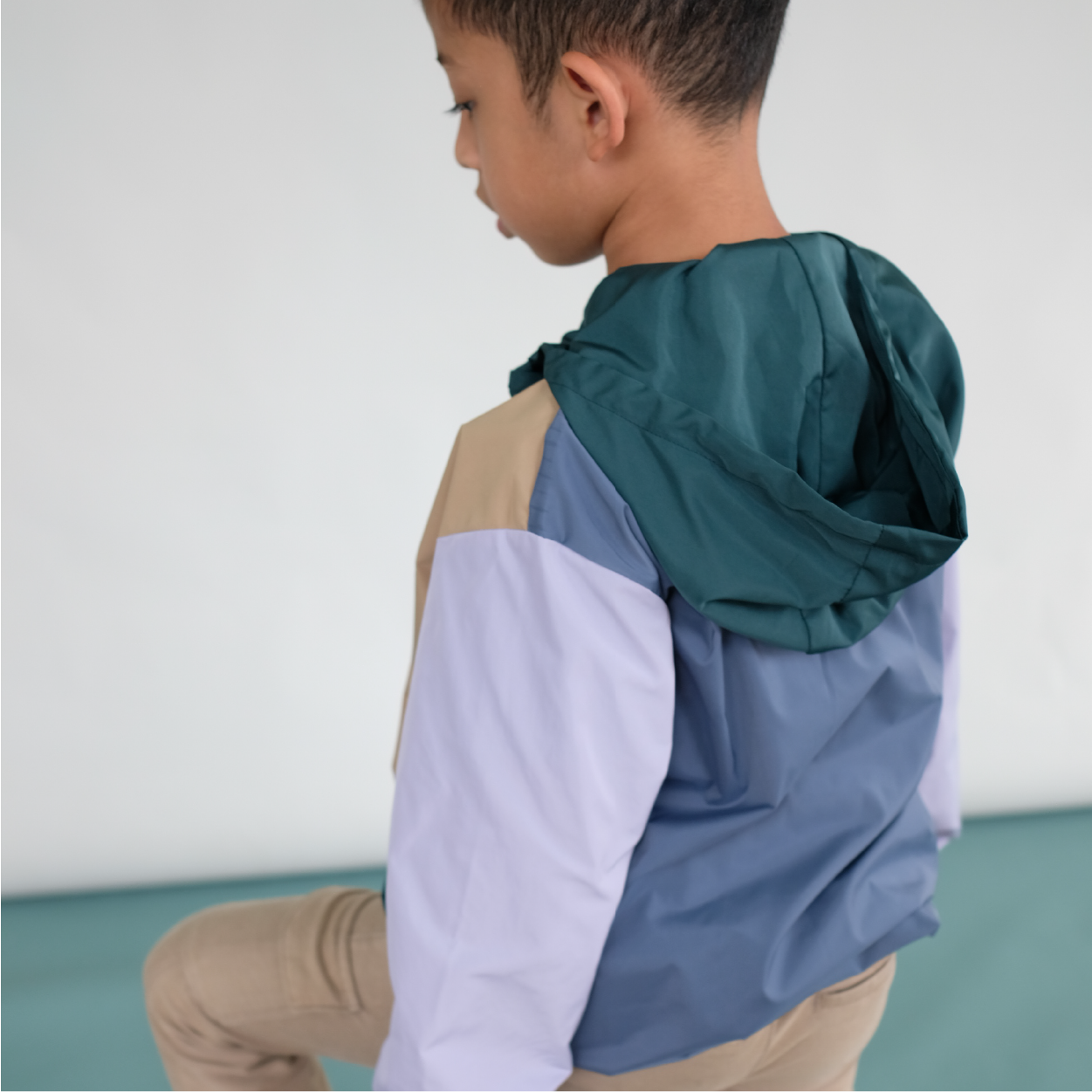 Maison Elmesa Jacket Color Block - Varsity Frost