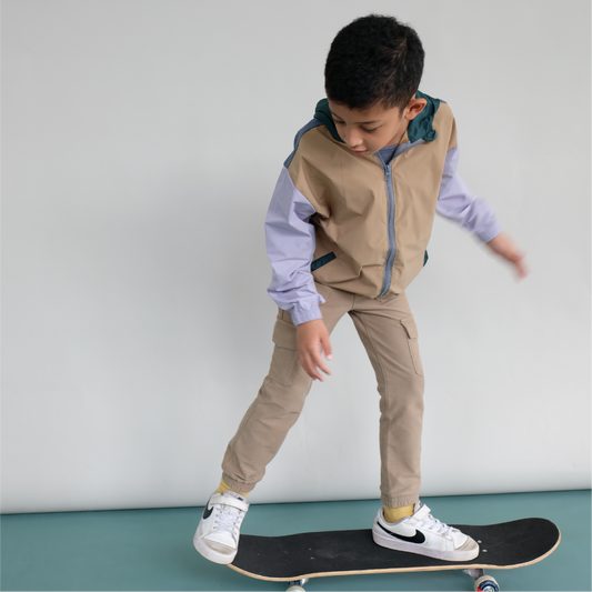Maison Elmesa Jacket Color Block - Varsity Frost