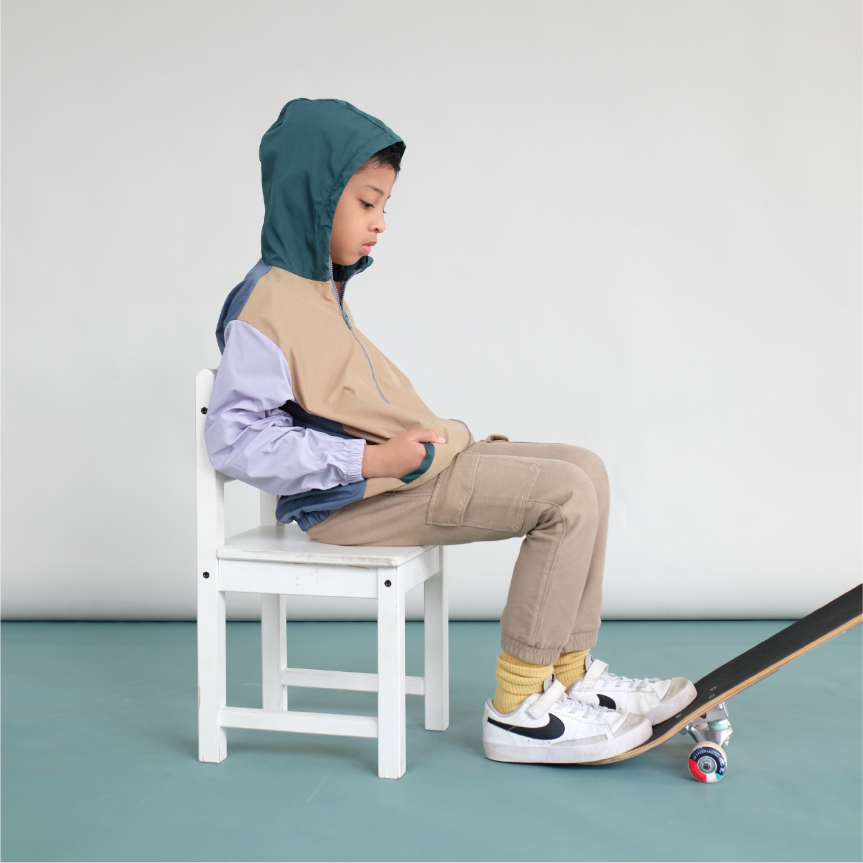 Maison Elmesa Jacket Color Block - Varsity Frost