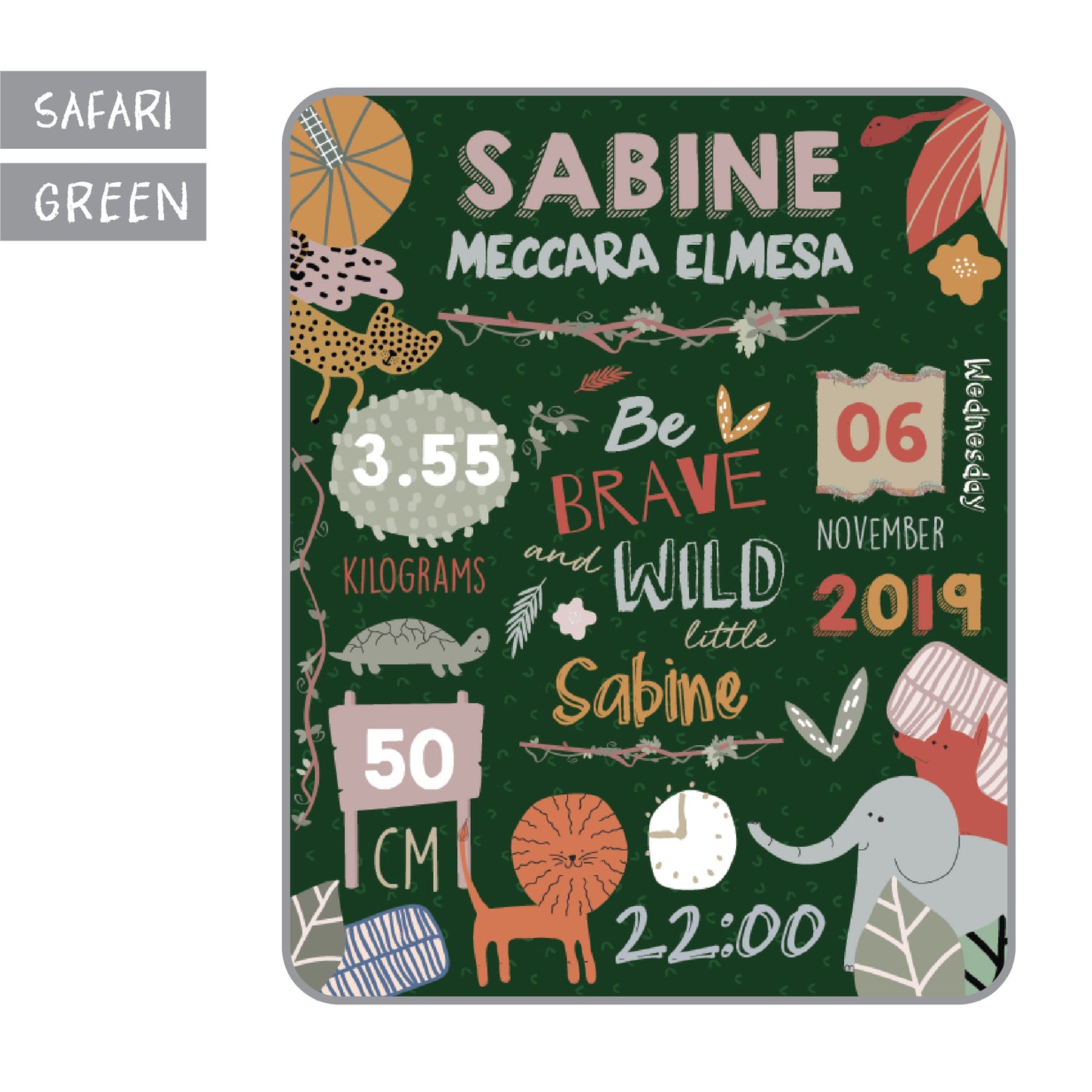 Maison Elmesa Baby Blanket - Safari Series