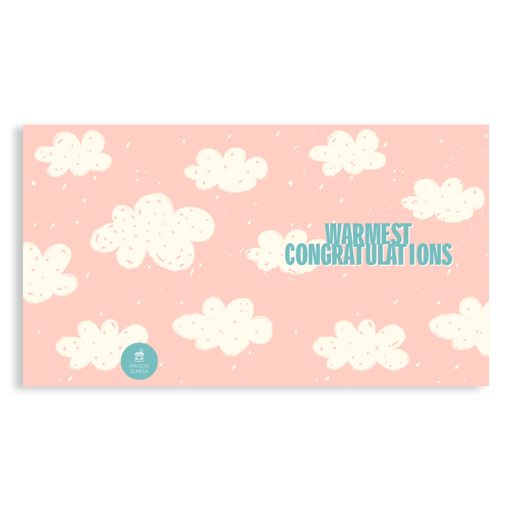 Maison Elmesa Greeting Card - Pink Cloudy